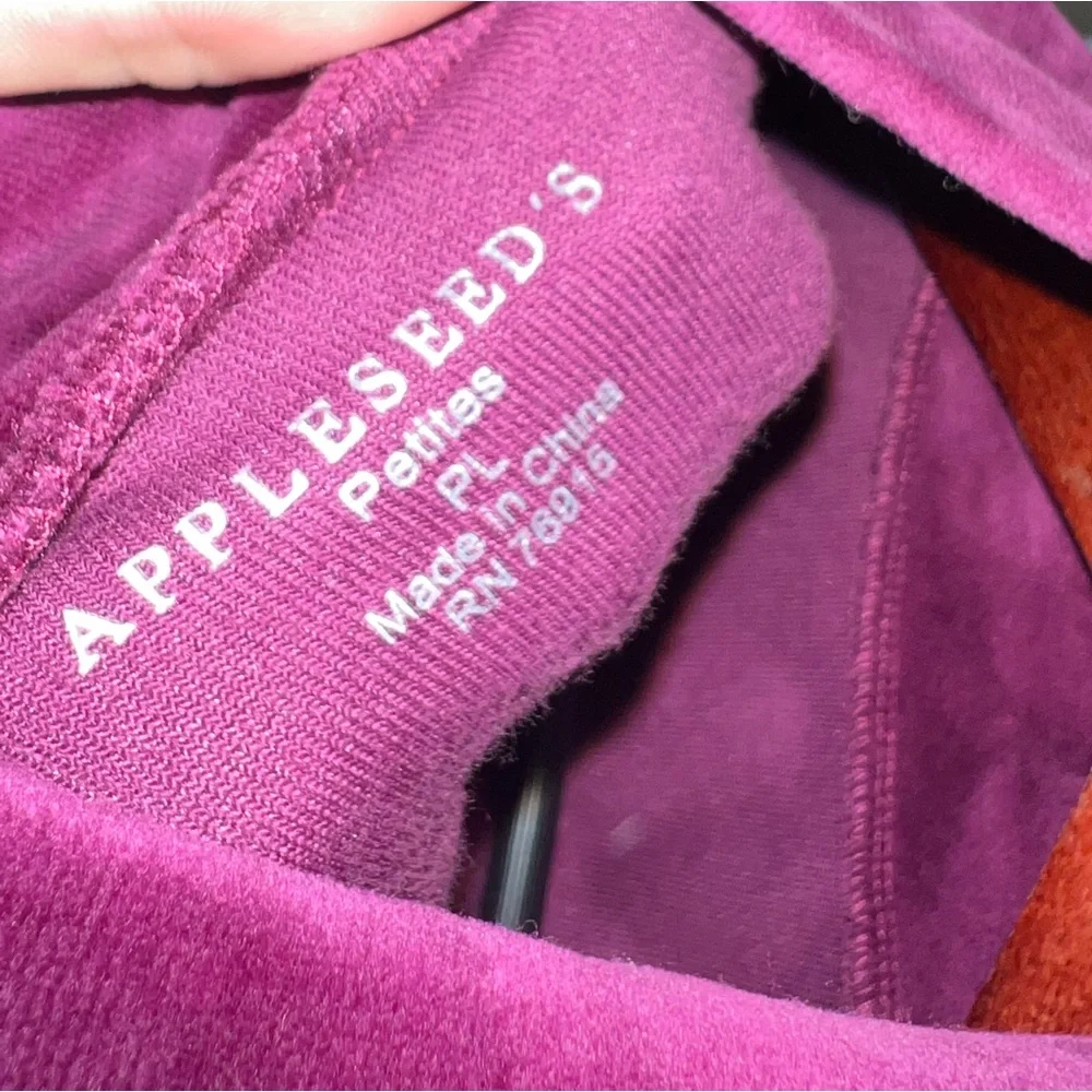 appleseeds petites dark purple sweatshirt size PL - Picture 5 of 5